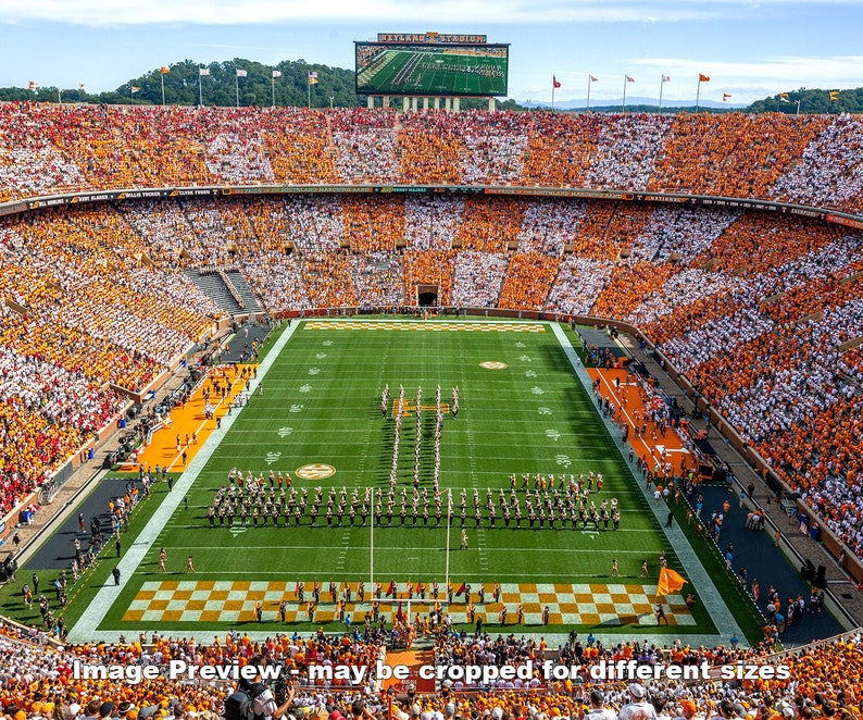 Tennessee Volunteers Neyland Stadium UT Vols NCAA Football Checkerboard ...