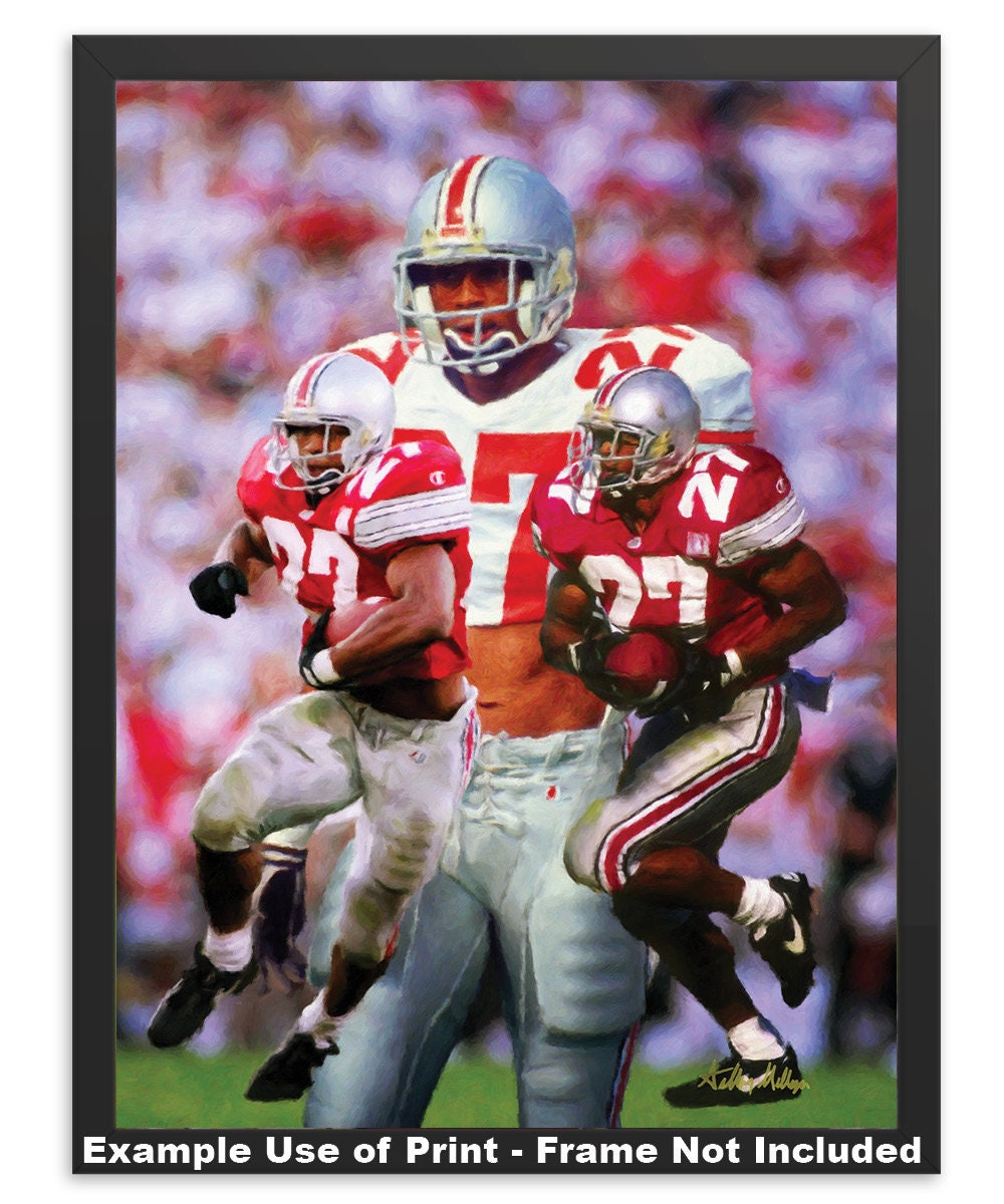 Eddie George Ohio State Buckeyes Art 01 College Football CHOICES 8x10 ...