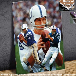 Johnny Unitas Baltimore Colts HOF Super Bowl Champion QB Quarterback Art 1AM3 8x10-40x50in image 3