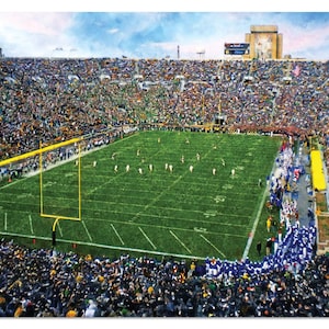 Notre Dame Stadium Fighting Irish football team College NCAA 1MC1 Sizes 8x10-40x60in notre dame football, nd stadium
