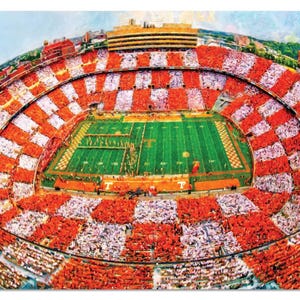 Tennessee Volunteers Neyland Stadium UT Vols NCAA Football Checkerboard Stands Stadium Field 1MC1 Sizes 8x10-40x60in tennessee vol GBO
