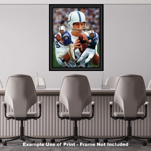 Johnny Unitas Baltimore Colts HOF Super Bowl Champion QB Quarterback Art 1AM3 8x10-40x50in image 8