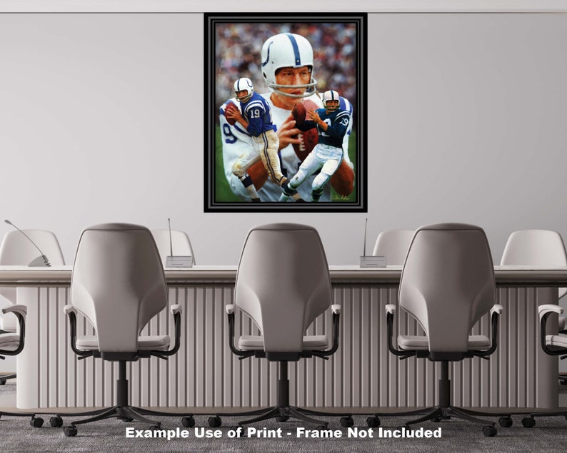 Johnny Unitas Baltimore Colts HOF Super Bowl Champion QB Quarterback Art 1AM3 8x10-40x50in image 8