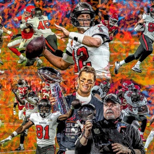 Tampa Bay Buccaneers Super Bowl Champions Tom Brady Bucs NFL Football WC5 CHOICES 8x10-48x36