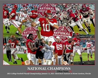 Alabama 2021 National Champions Crimson Roll Tide College Football