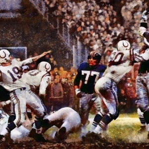 Baltimore Colts Johnny Unitas Indianapolis NFL Football 1MC1 8x10-40x60 Art Print CHOICES