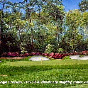 Augusta National Golf Club Hole 13 Azalea the Masters of Augusta PGA Golf 13Ri4 8x10-40x60in Oil Painting Art Print Canvas Prints