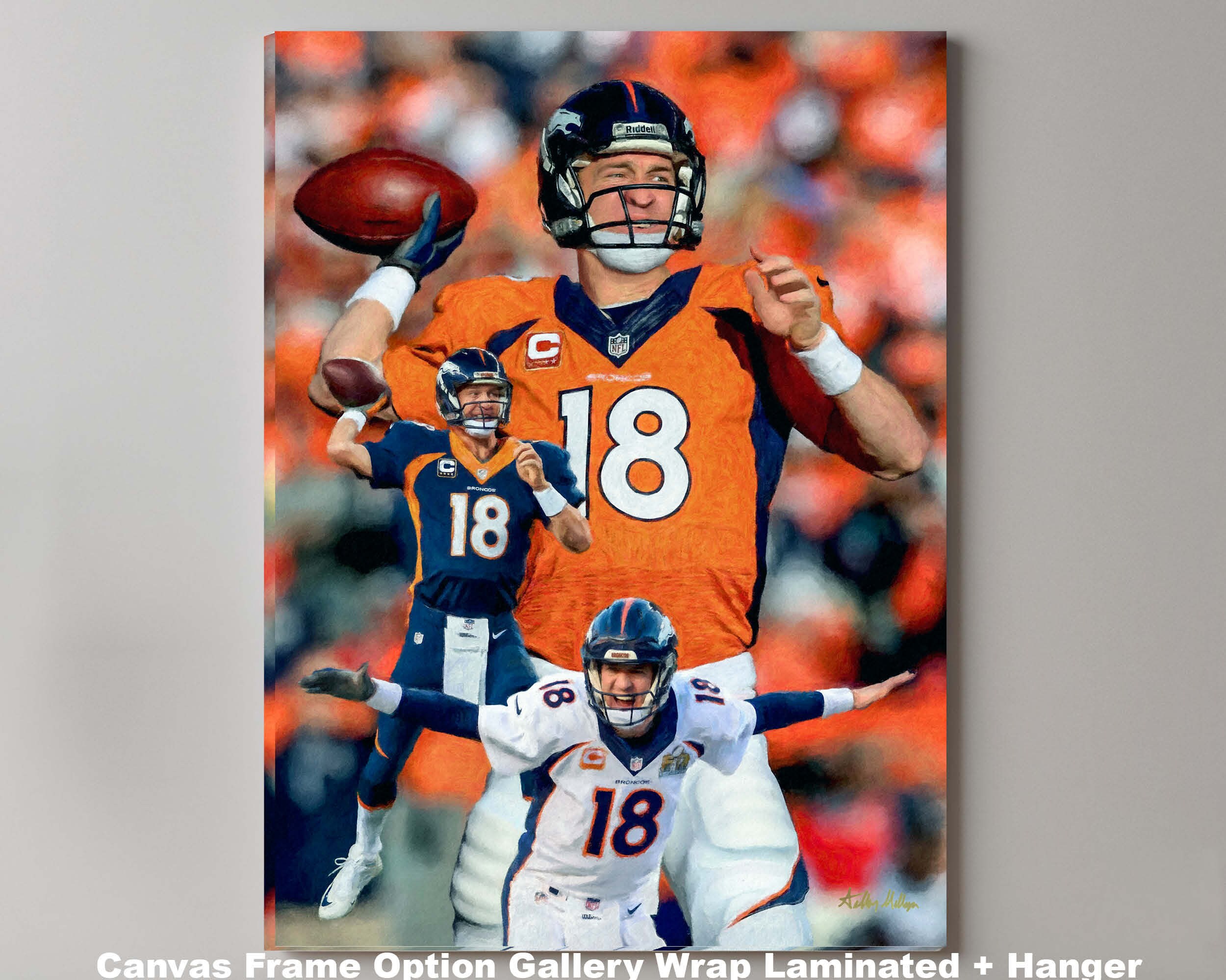 Peyton Manning Denver Broncos NFL Football QB Quarterback Art 1AM3 8x10 ...