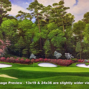 Augusta National Golf Club Masters Tournament Hole 13 art print golf course oil painting 2560 11x14-36x48