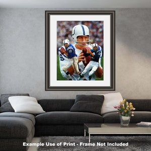 Johnny Unitas Baltimore Colts HOF Super Bowl Champion QB Quarterback Art 1AM3 8x10-40x50in image 9