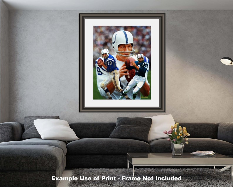 Johnny Unitas Baltimore Colts HOF Super Bowl Champion QB Quarterback Art 1AM3 8x10-40x50in image 9