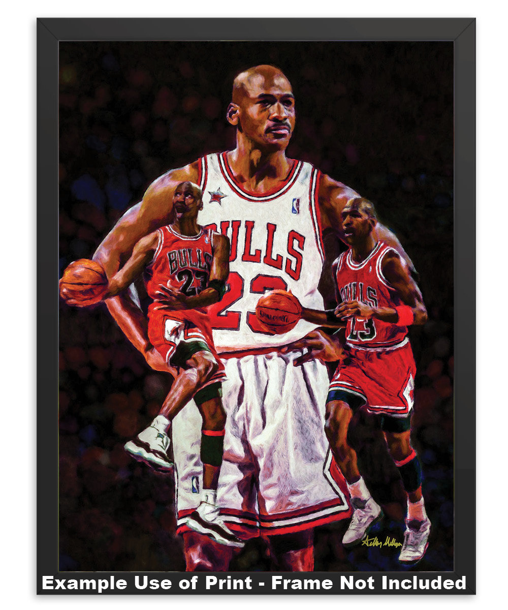 Michael Jordan Chicago Bulls 3 NBA Basketball Art Print 11x14 