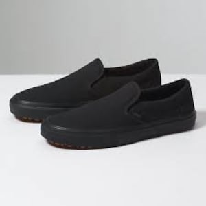 Queen Bee customized black slip ons