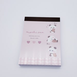 Mochi Pan mini memo pad brown hearts made in Japan