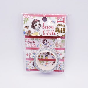 Snow white full roll washi tape masking tape deco tape disney princess white