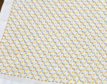SASHIKO for dish towel " KAGOMESASHI" woven bambpp pattern <daruma> cloth or cloth & yarn