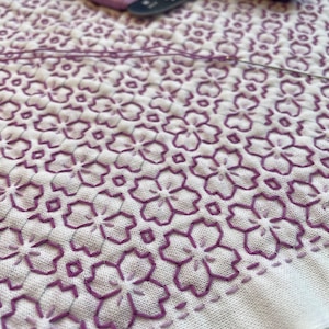 Yokota Ume Plum Blossom Sashiko Fukin Japanese Cotton