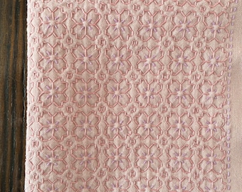 SASHIKO for dish towel "SAKURANOHANA" Pink Cloth -- Cherry Blossom-- <olympus> Cloth or cloth & yarns