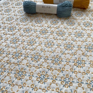 SASHIKO för diskhandduk "KAGOME　arrangera" --- HOBBYRAHOBBYRE --- tyg eller tyg och garner