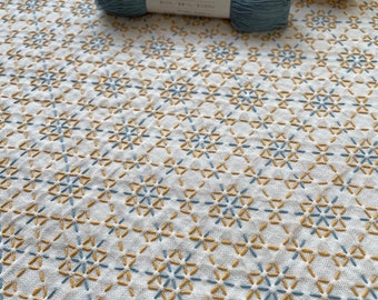 SASHIKO for dish towel "KAGOME　arrange" --- HOBBYRAHOBBYRE --- cloth or cloth & yarns