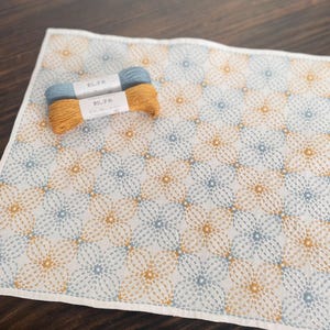 SASHIKO voor theedoek "KAWARIKAMONN" HOBBYRAHOBBYRE doek of stof & garens