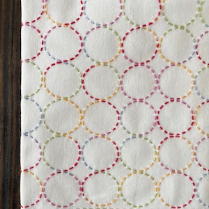 SASHIKO para paño de cocina "MARUMOYO" --- HOBBYRAHOBBYRE --- tela o tela e hilo