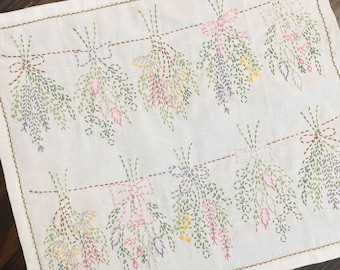 SASHIKO for dish towel" SWAG " --- HOBBYRAHOBBYRE --- cloth or cloth & yarn