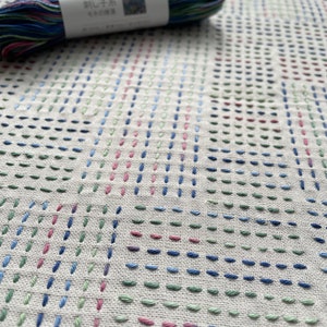 SASHIKO für Geschirrtuch "Textile lab" Block <olympus> Stoff oder Stoff & Garne