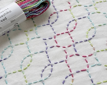 SASHIKO for dish towel "Mellow Loop" HOBBYRAHOBBYRE cloth or cloth & yarn