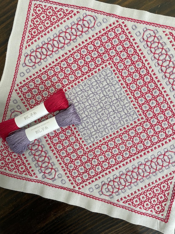 SASHIKO for dish towel "Morning glory"  <olympus> cloth or cloth & yarns