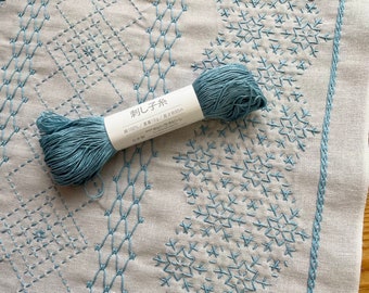 SASHIKO for dish towel Snowflake -- La bouruetiere--<olympus> cloth or cloth & yarn
