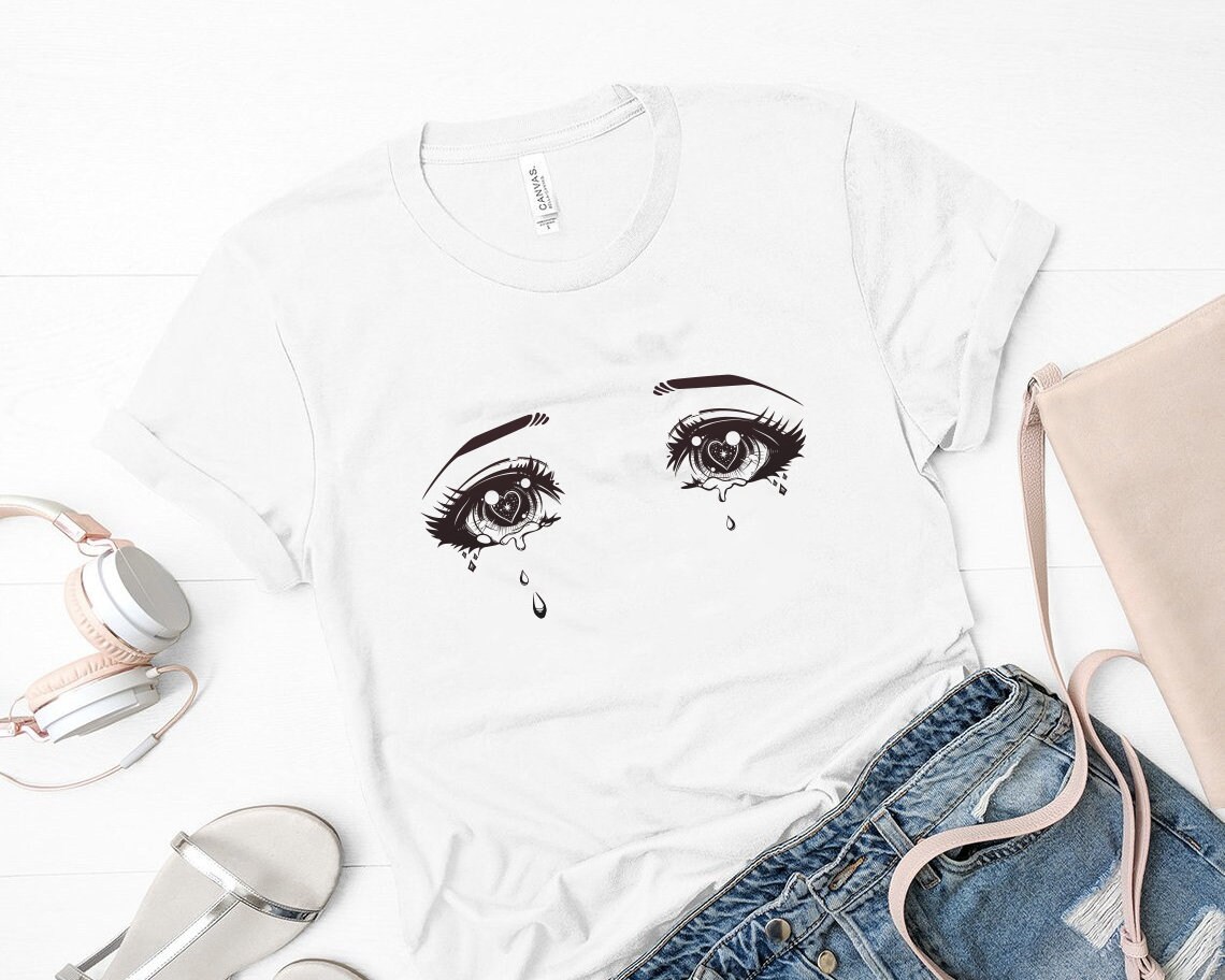 Anime Eyes Shirt Manga Tee Japanese Anime Shirt Japanese Etsy