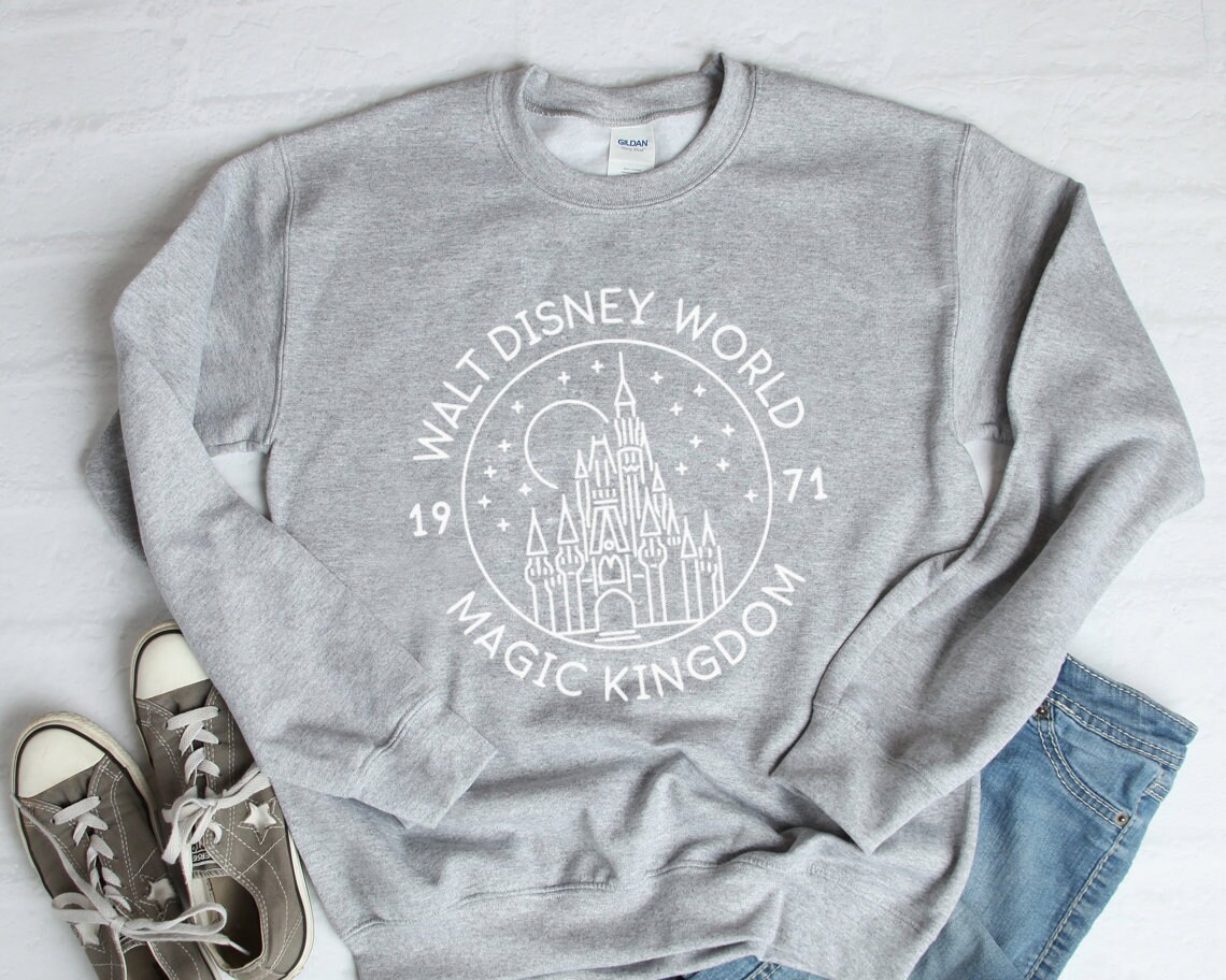 Walt Disney World Sweatshirt Magic Kingdom Sweatshirt Disney Etsy