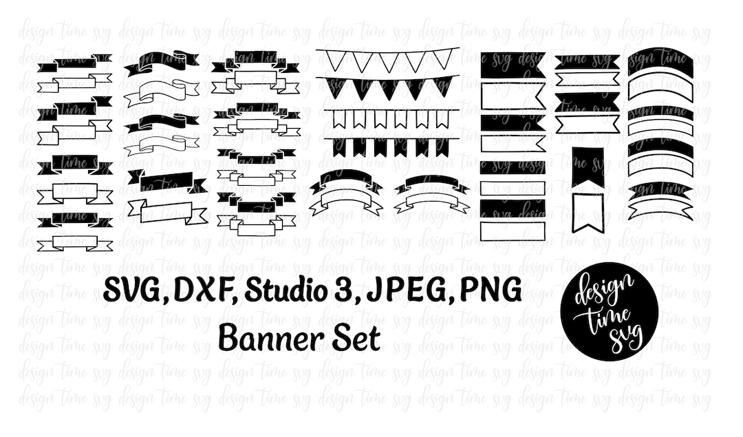 SVG Banner Set, Banners, Ribbon Svg, Label Svg, Cut File, Cutting Files ...