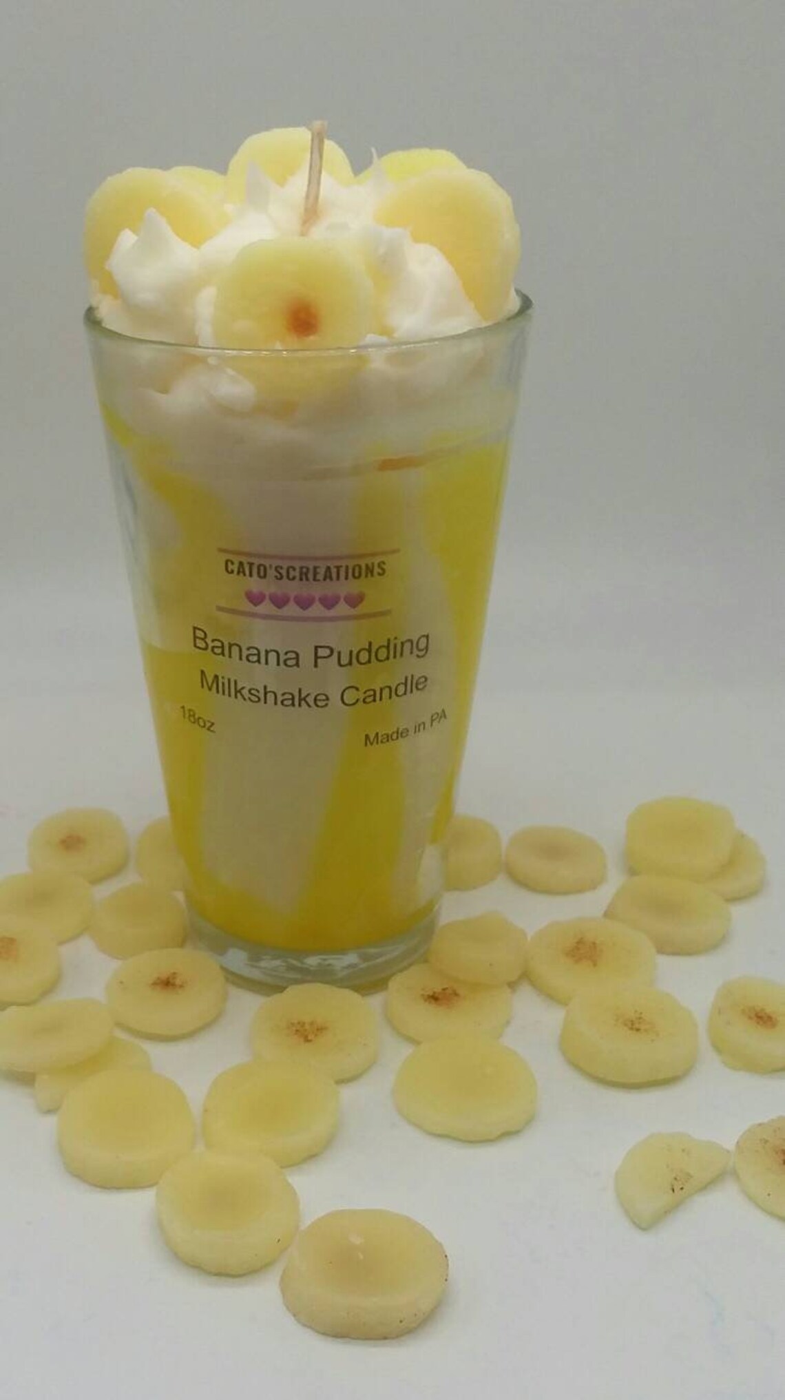 Banana Pudding Milkshake Candle Dessert Candle Novelty Etsy