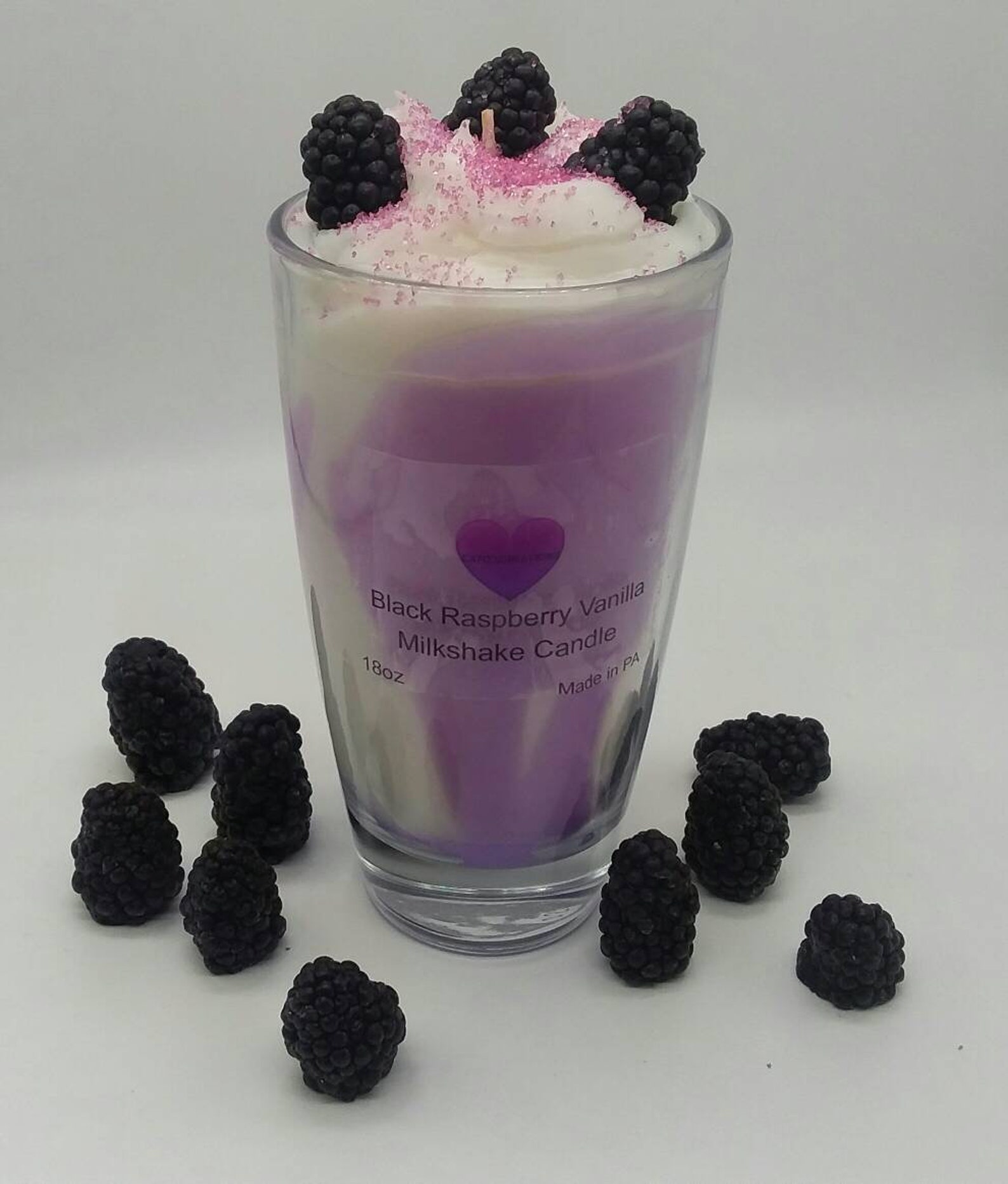 Black Raspberry Vanilla Milkshake Candle Drink Candle Etsy