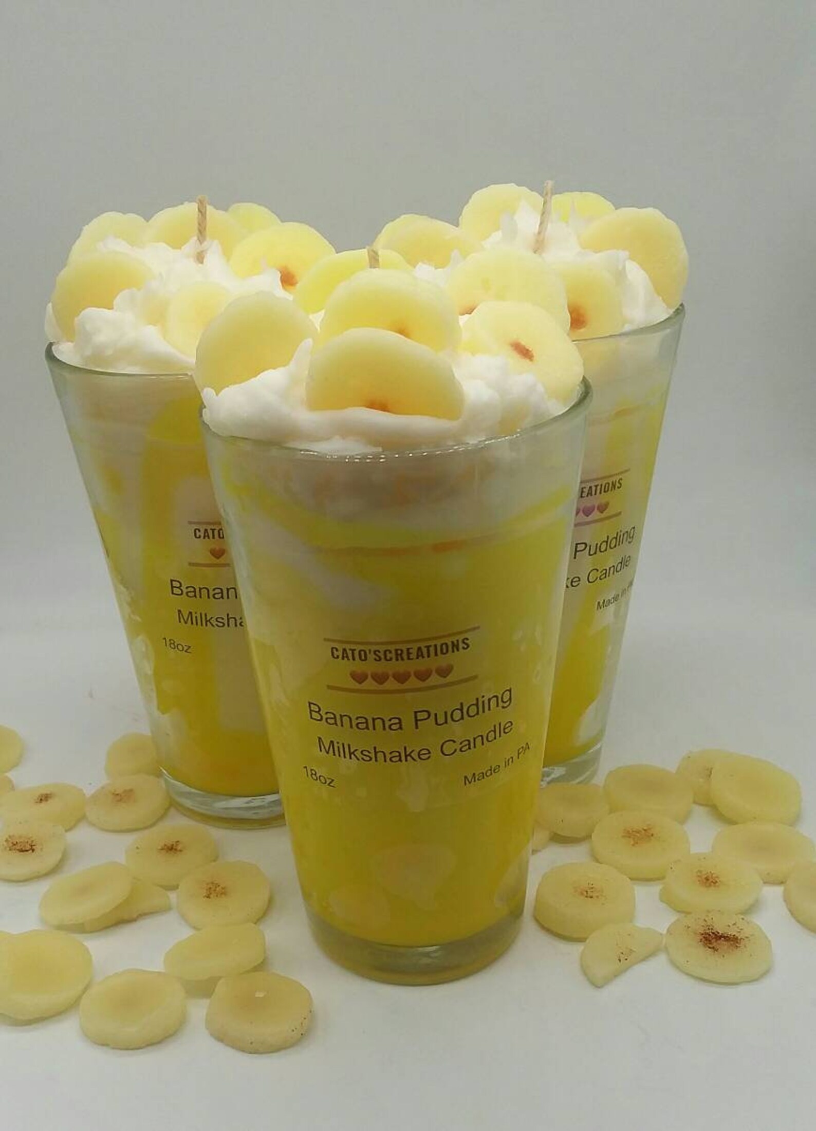 Banana Pudding Milkshake Candle Dessert Candle Novelty Etsy