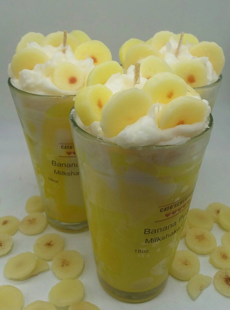 Banana Pudding Milkshake Candle Dessert Candle Novelty Etsy