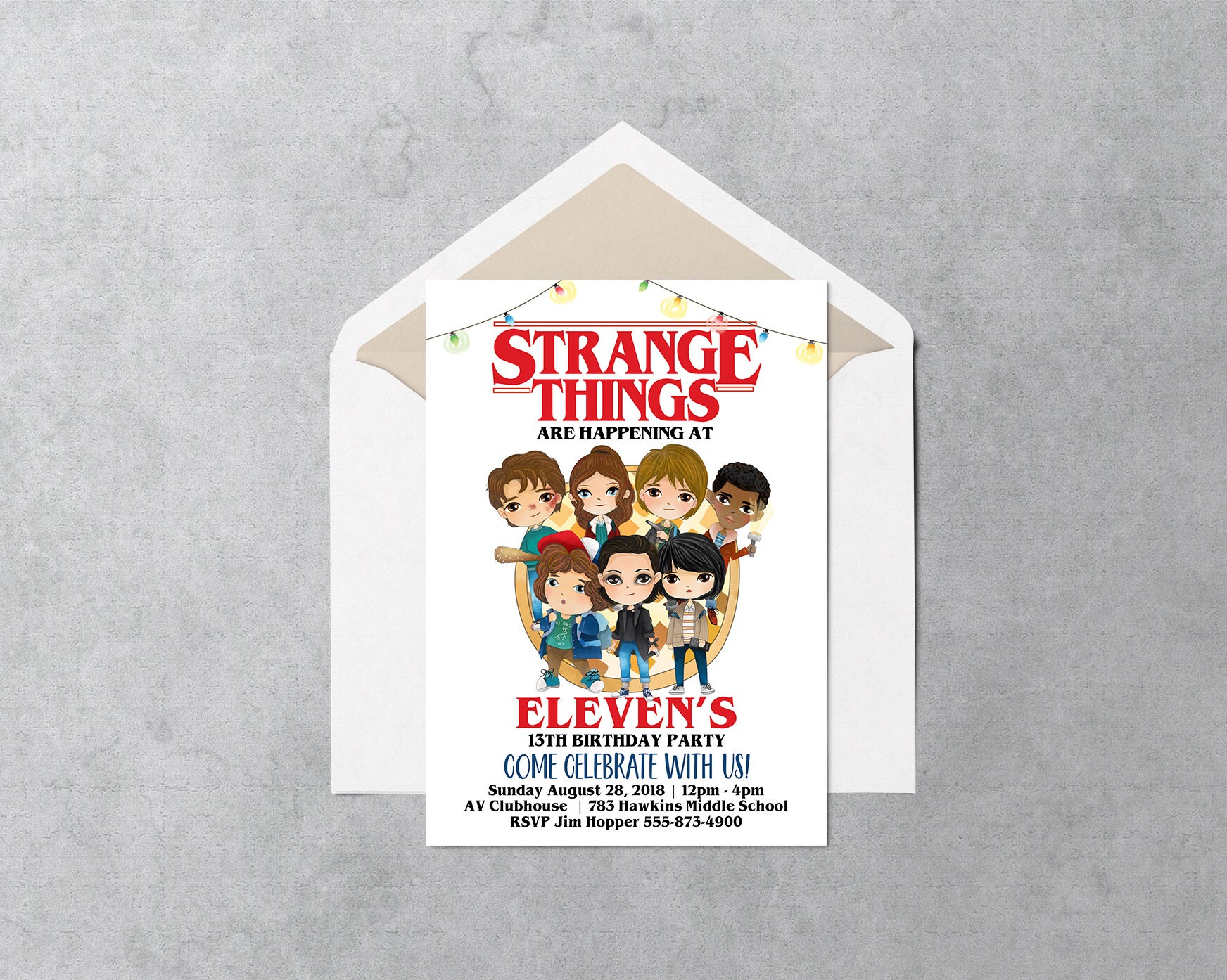Stranger Things Birthday Card Ideas