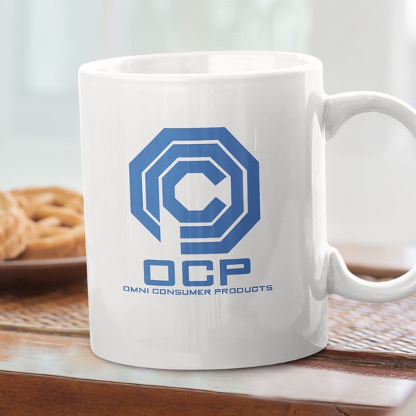 Tasse OCP. Tasse de produits de consommation Omni. Tasse de science-fiction. Tasse de science-fiction. Tasse robotique de police. Tasse à café de 11 onces.