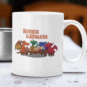 Dnd Mug,dragons Roleplaying. Funny Dnd Mug. House And Human, Roleplaying Mug. Dungeon And Dragon Gift. 11/15 Oz Coffee Mug