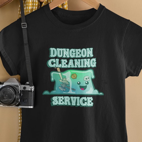 Cute Gelatinous Cube Shirt. Dungeon Cleaning Service Dnd Shirt, Roleplaying Rpg Shirt. Funny Dungeon Dragon Tee Unisex.