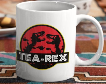 Dinosaur Mug, Tea Lover Mug, Tea-rex Coffee Mug, Dinasaur Cup, 11 And 15oz poption Ceramic Coffee Mug