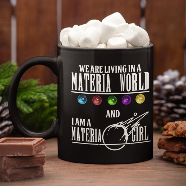 Tasse de jeu. FF7, tasse de ventilateur jrpg. Je suis une fille de Materia. Tasse inspirée de Final Fantasy. 11/15 Tasse à café cadeau.