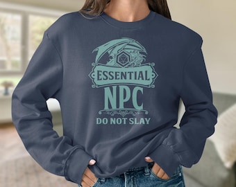 Dnd Sweater. Essential NPC, do not slay. Funny Dungeon masters meme. Dungeon Dragon, Fantasy RPG, role playing tabletop games Sweatshirt.