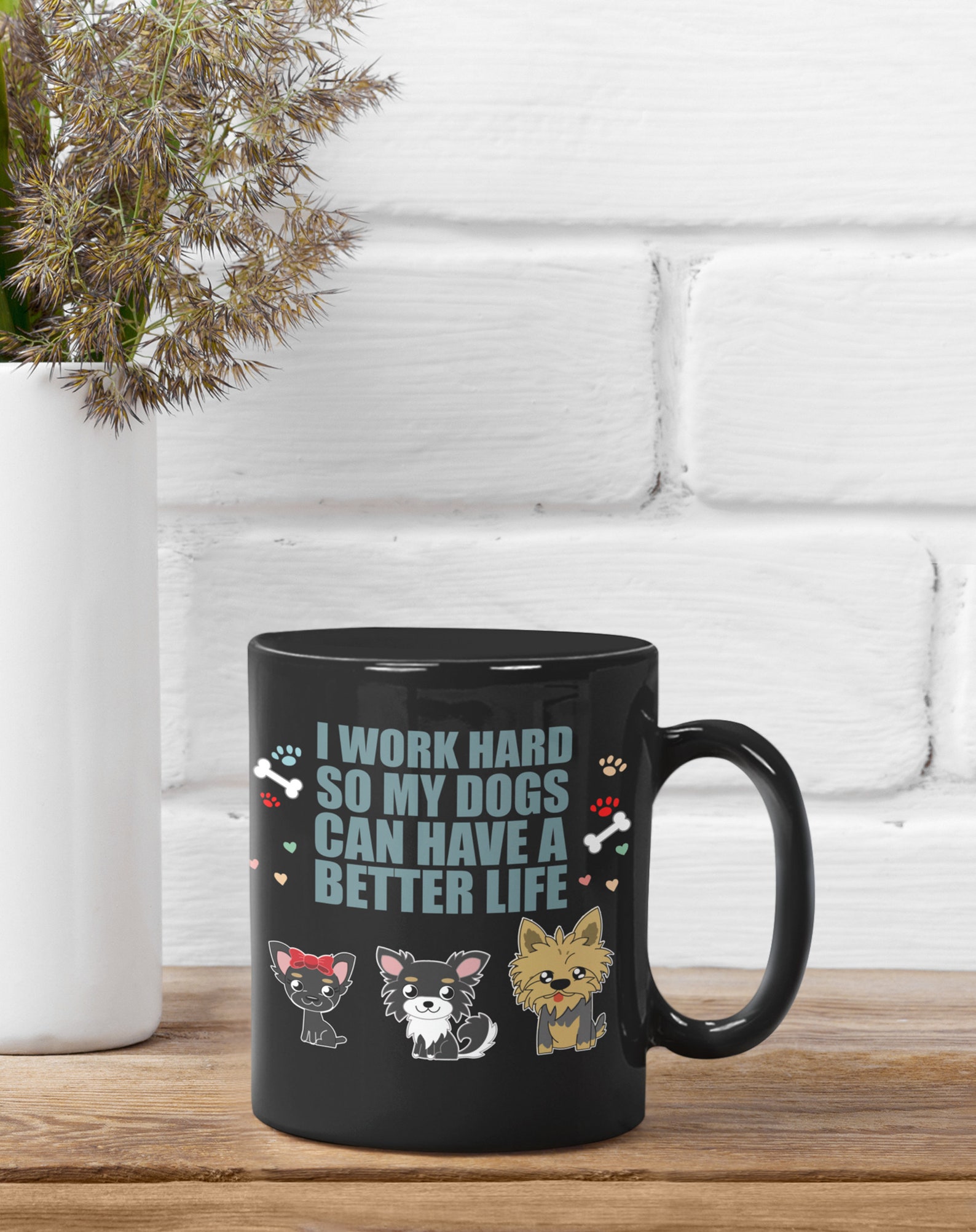 Lot De 8 Mugs à Café - Décor Chiens - Multicolore - Neuf - Idéal Cadeau Pour Amoureux Des Chiens