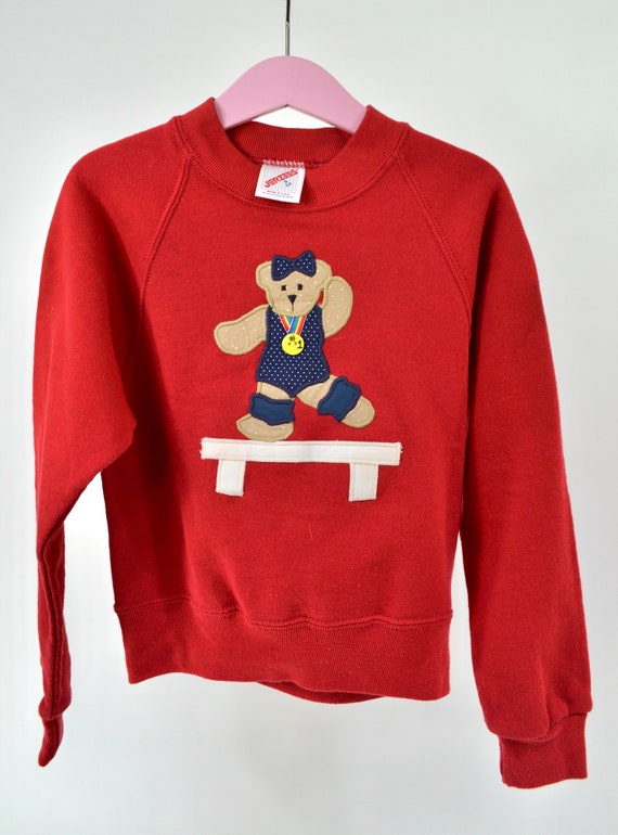 Gymnastics bear on the beam sweatshirt by JERZEES