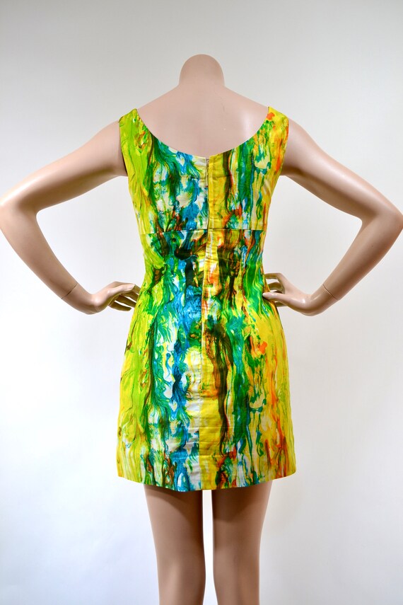 60's psychedelic marble mod mini dress - image 4