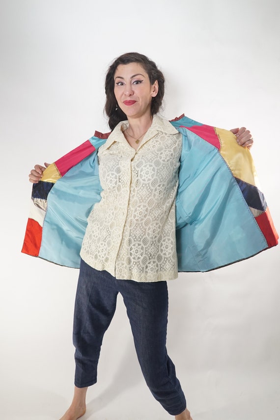 Handmade, patchwork jacket - image 6