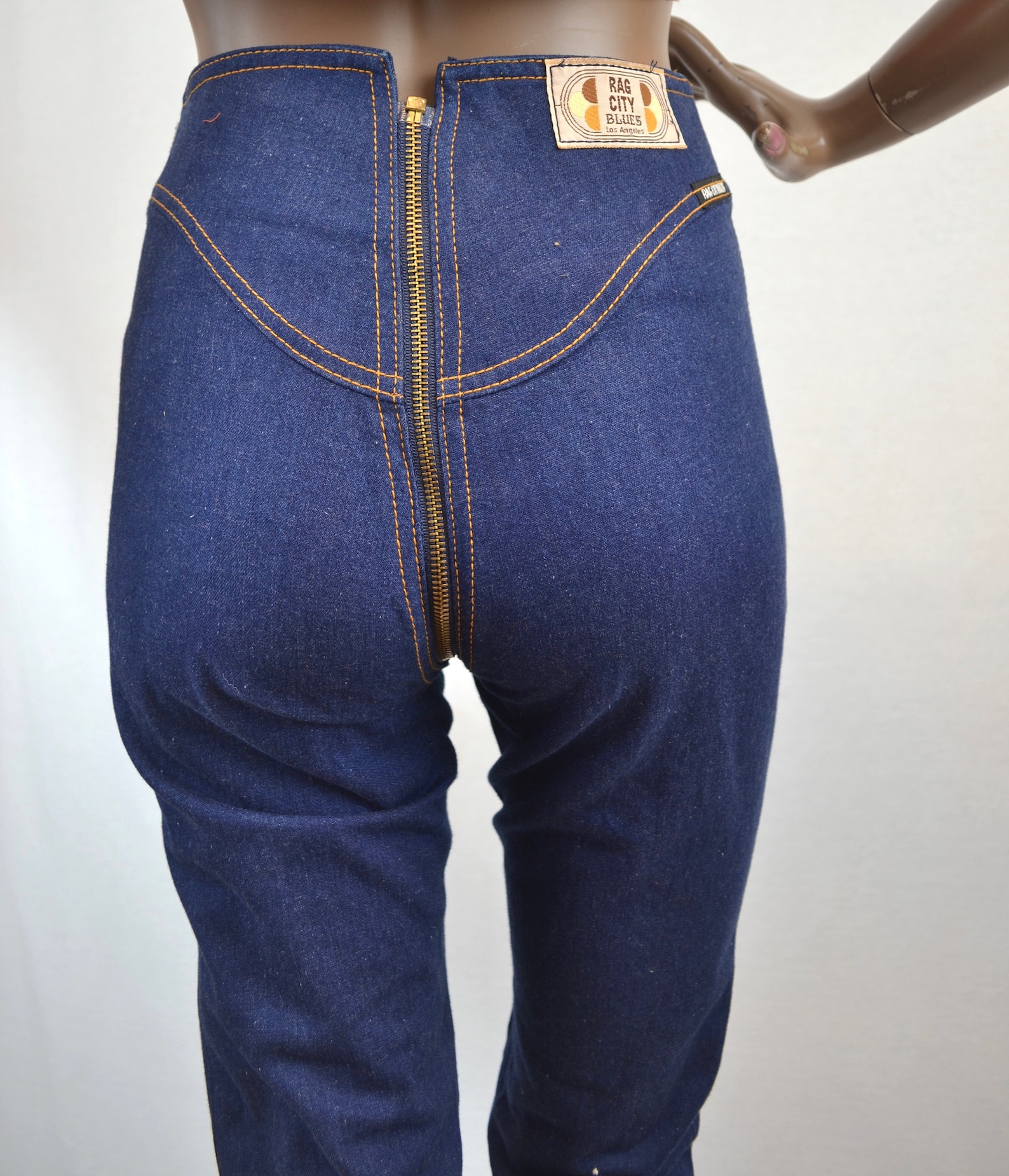 70's Dead stock Rag City Blues zip around jeans | Etsy